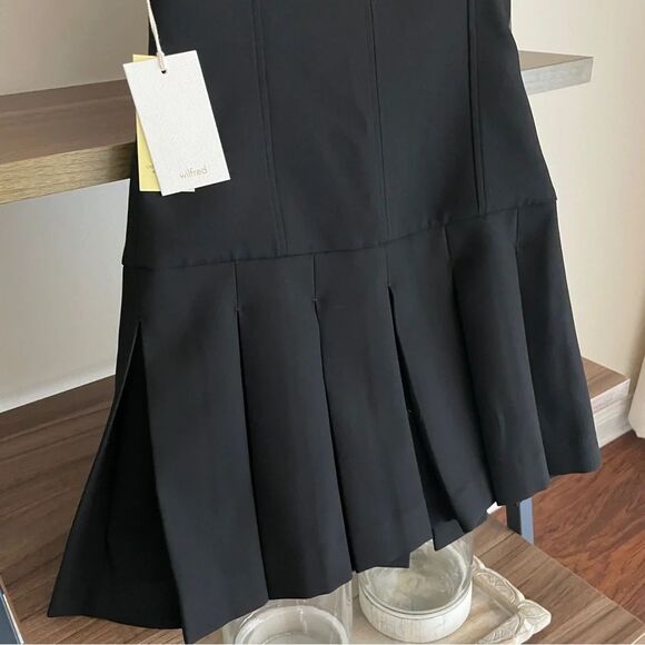 NWT Aritzia Wilfred Elegant Black Mini Dress, Size 6 - Picture 6 of 15